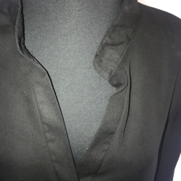 V Neck Mandarin Collar Dress Shirt - Picture 3 of 6